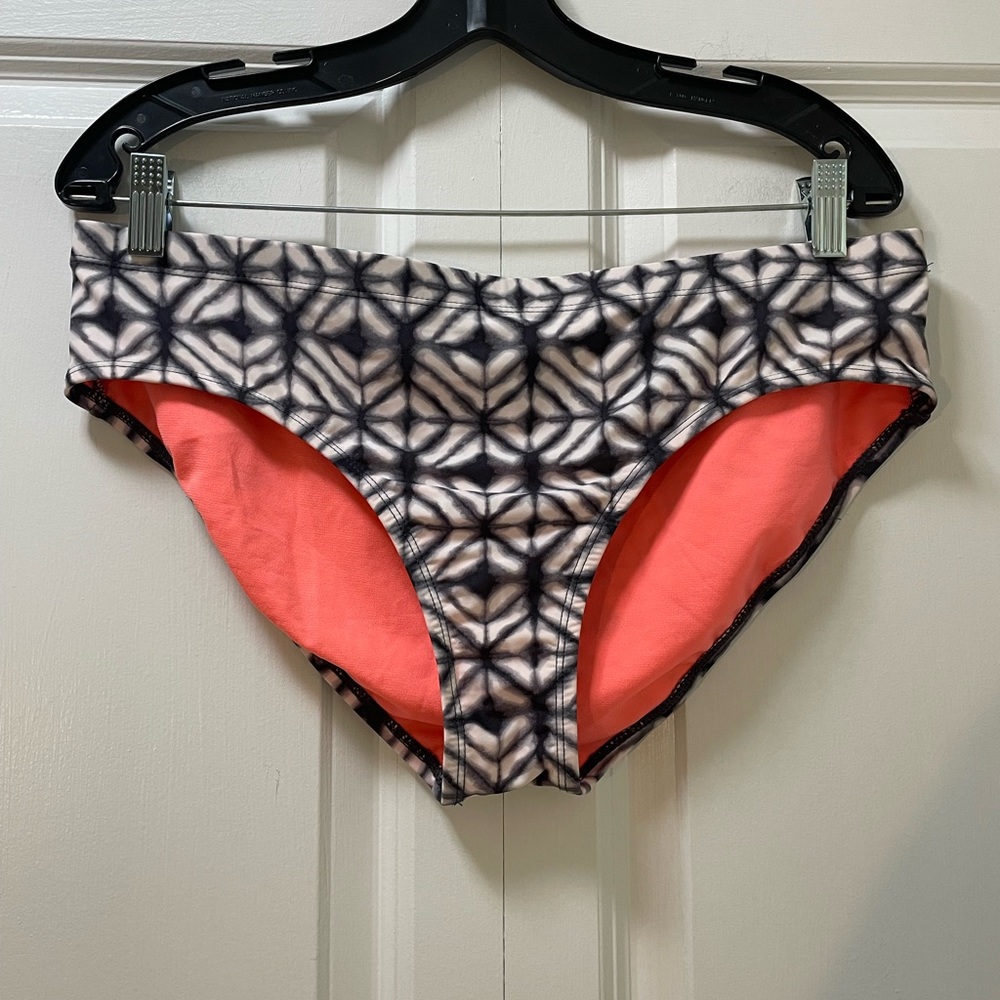 EUC Zero X Posur Swimwear Bottoms Size 14, Geometric Stained Glass Look, Lined